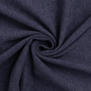 Sweat Melange Uni Basic - dunkelblau / Stoff "Eike" von Swafing