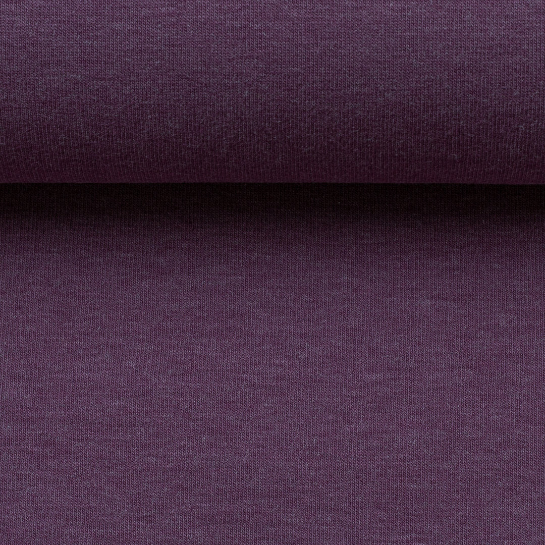 Sweat Melange Uni Basic - beere / Stoff "Eike" von Swafing