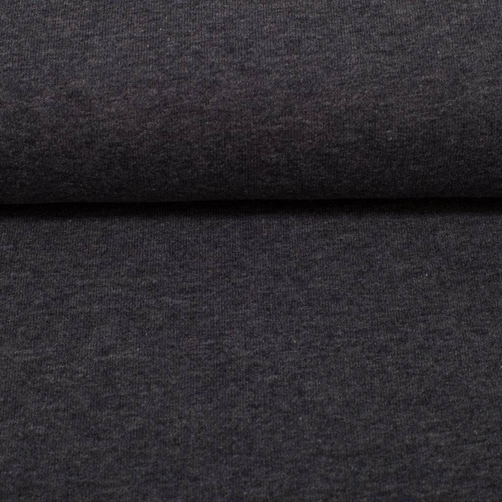 Sweat Melange Uni Basic - anthrazit / Stoff "Eike" von Swafing