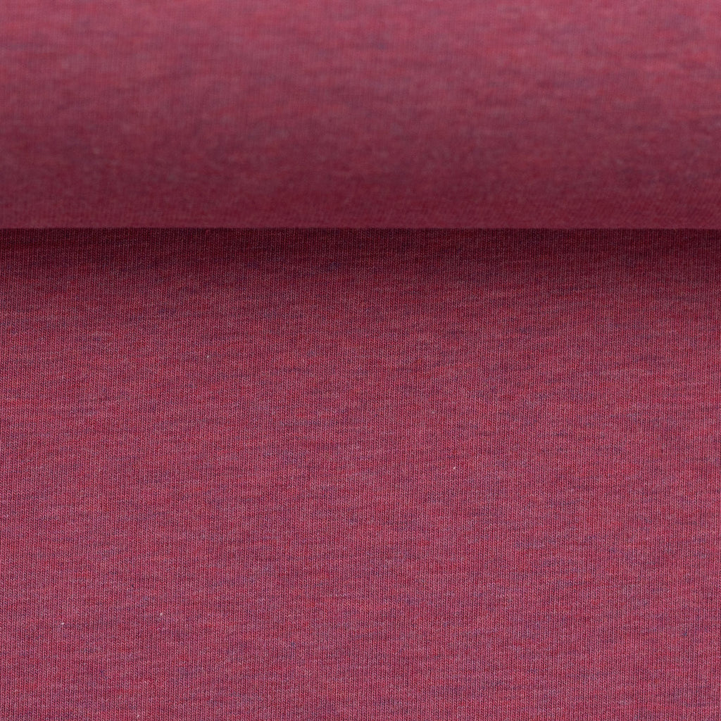 Sweat Melange Uni Basic - erika / Stoff "Eike" von Swafing