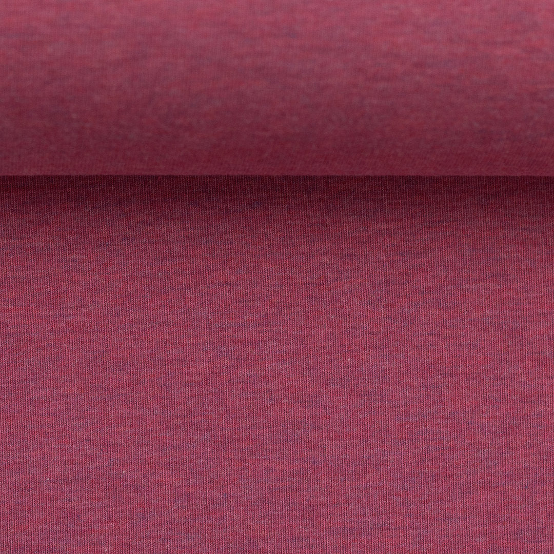 Sweat Melange Uni Basic - erika / Stoff "Eike" von Swafing