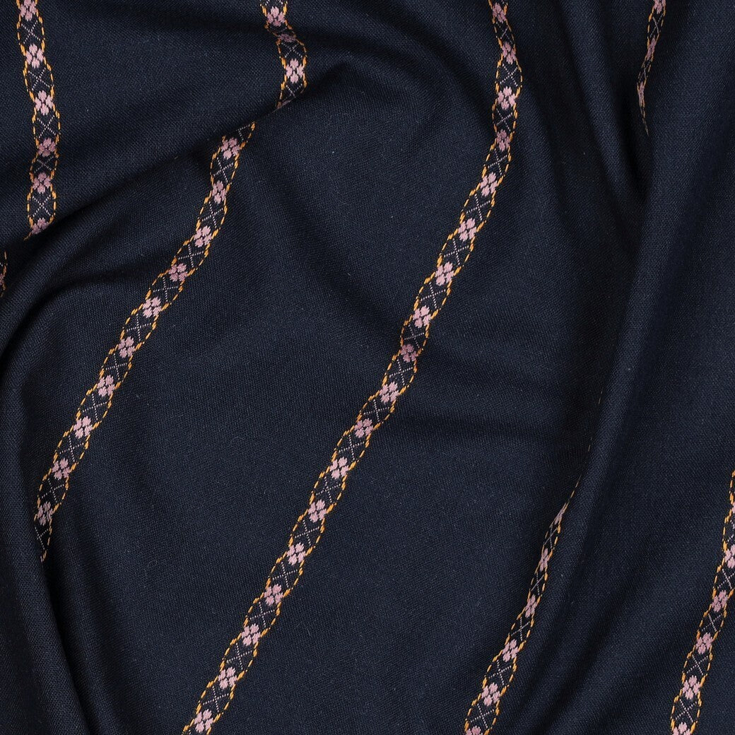Baumwoll Jacquard - Dobby marine