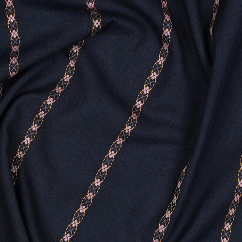 Baumwoll Jacquard - Dobby marine