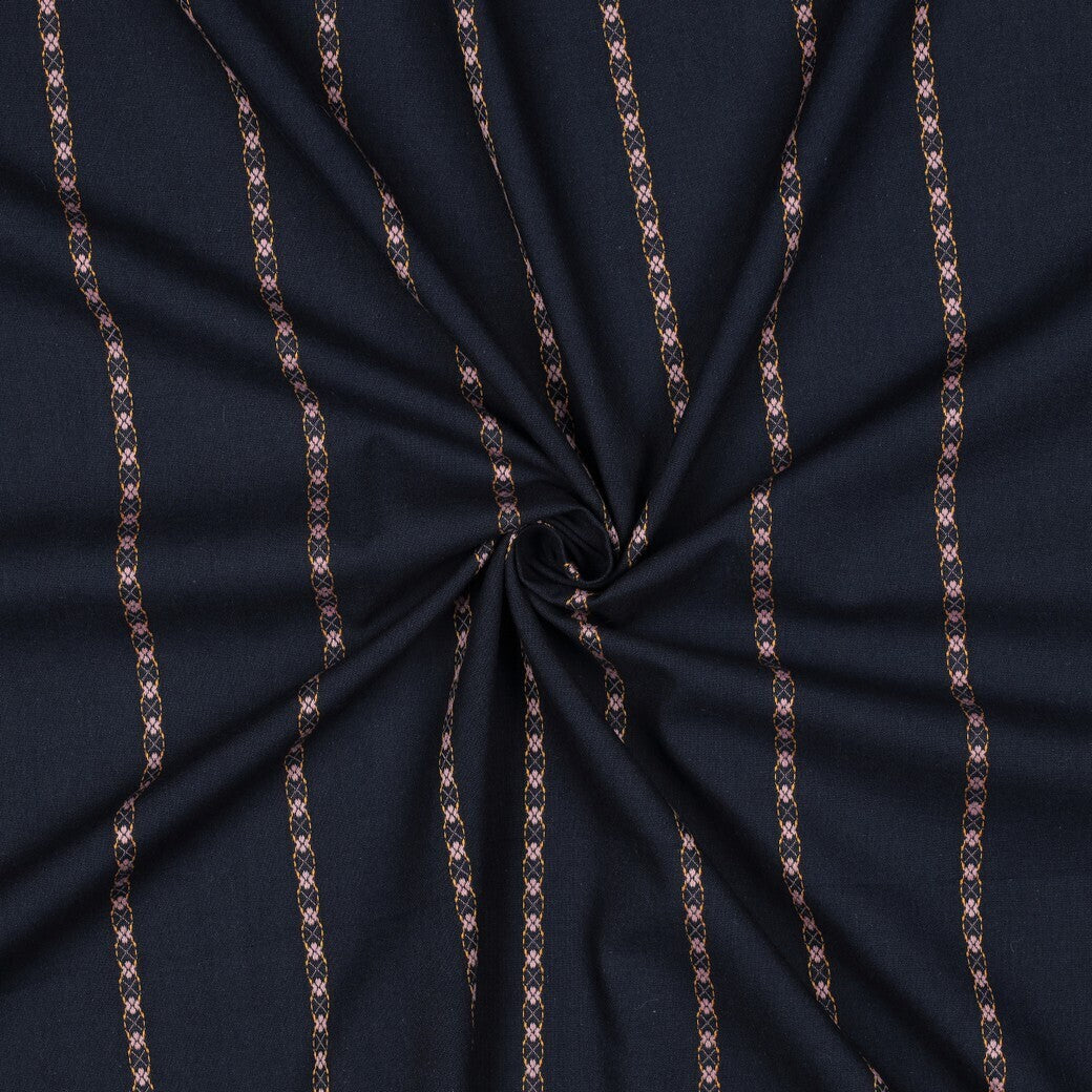 Baumwoll Jacquard - Dobby marine