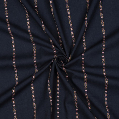 Baumwoll Jacquard - Dobby marine