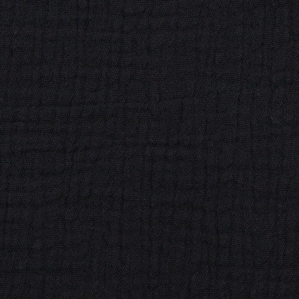 Musselin/Double Gauze "Jenke" von Swafing - schwarz - Reststück 2,1M