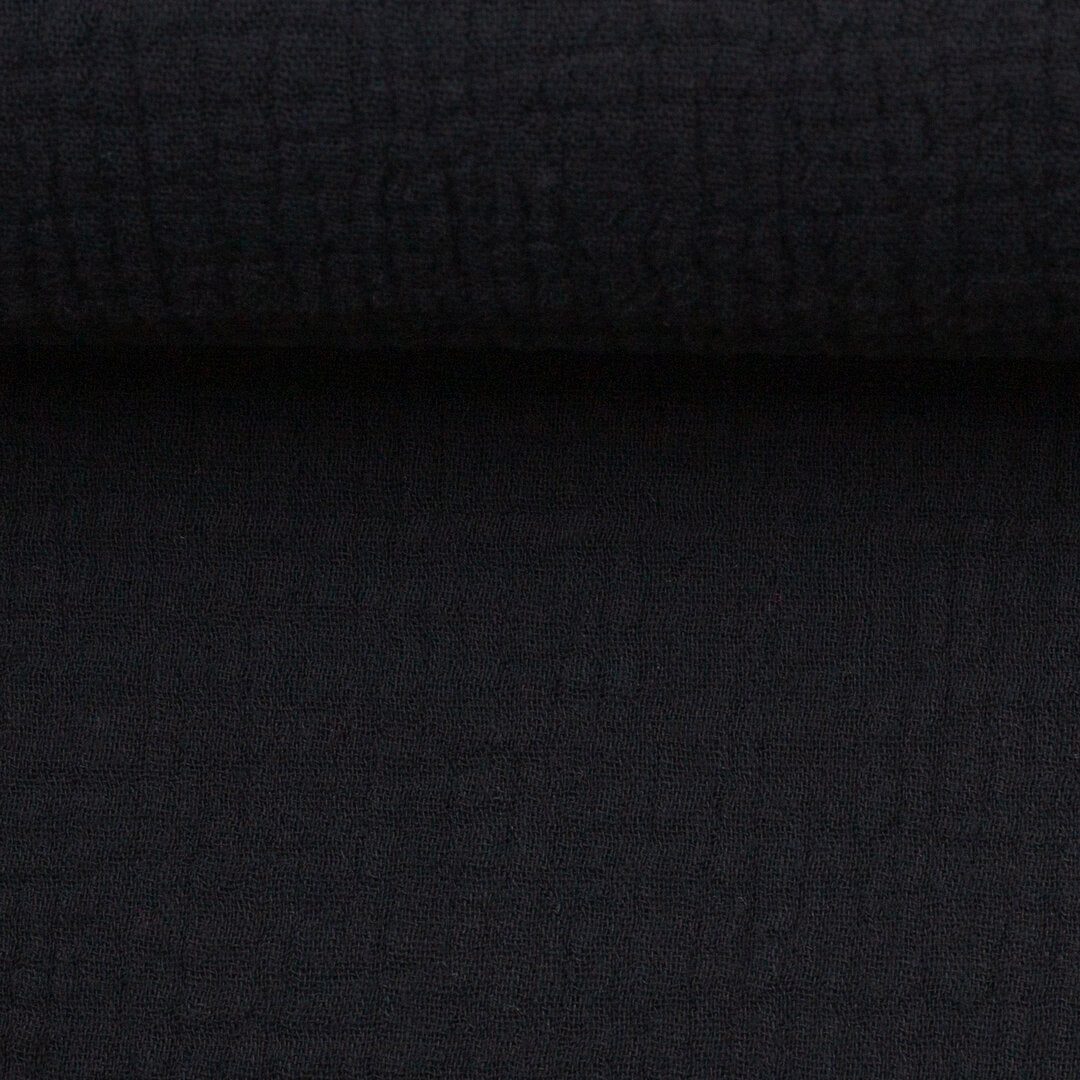 Musselin/Double Gauze "Jenke" von Swafing - schwarz