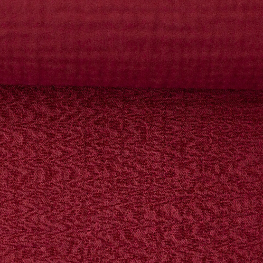 Musselin/Double Gauze "Jenke" von Swafing - burgundy