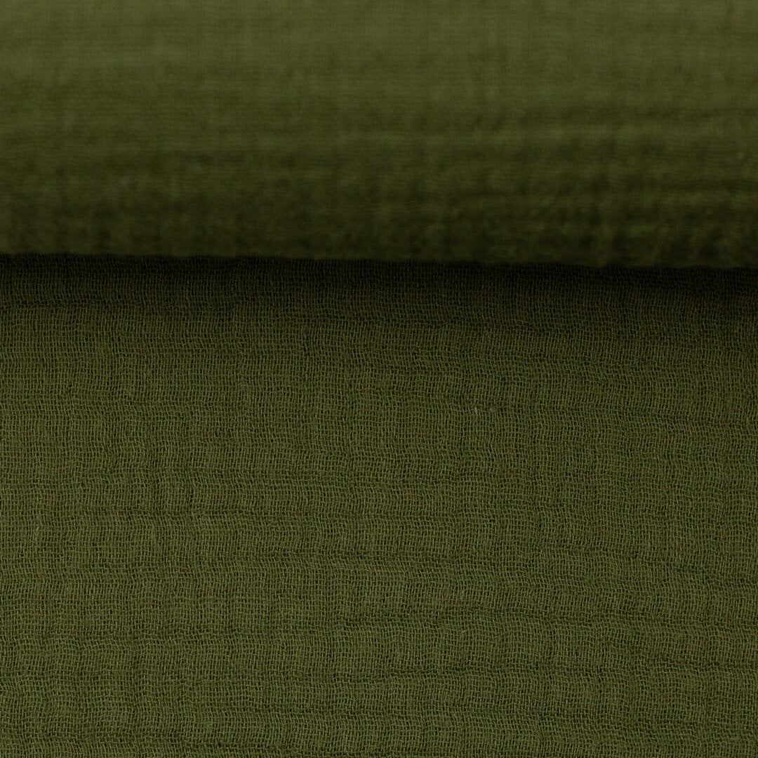 Musselin/Double Gauze "Jenke" von Swafing - oliv
