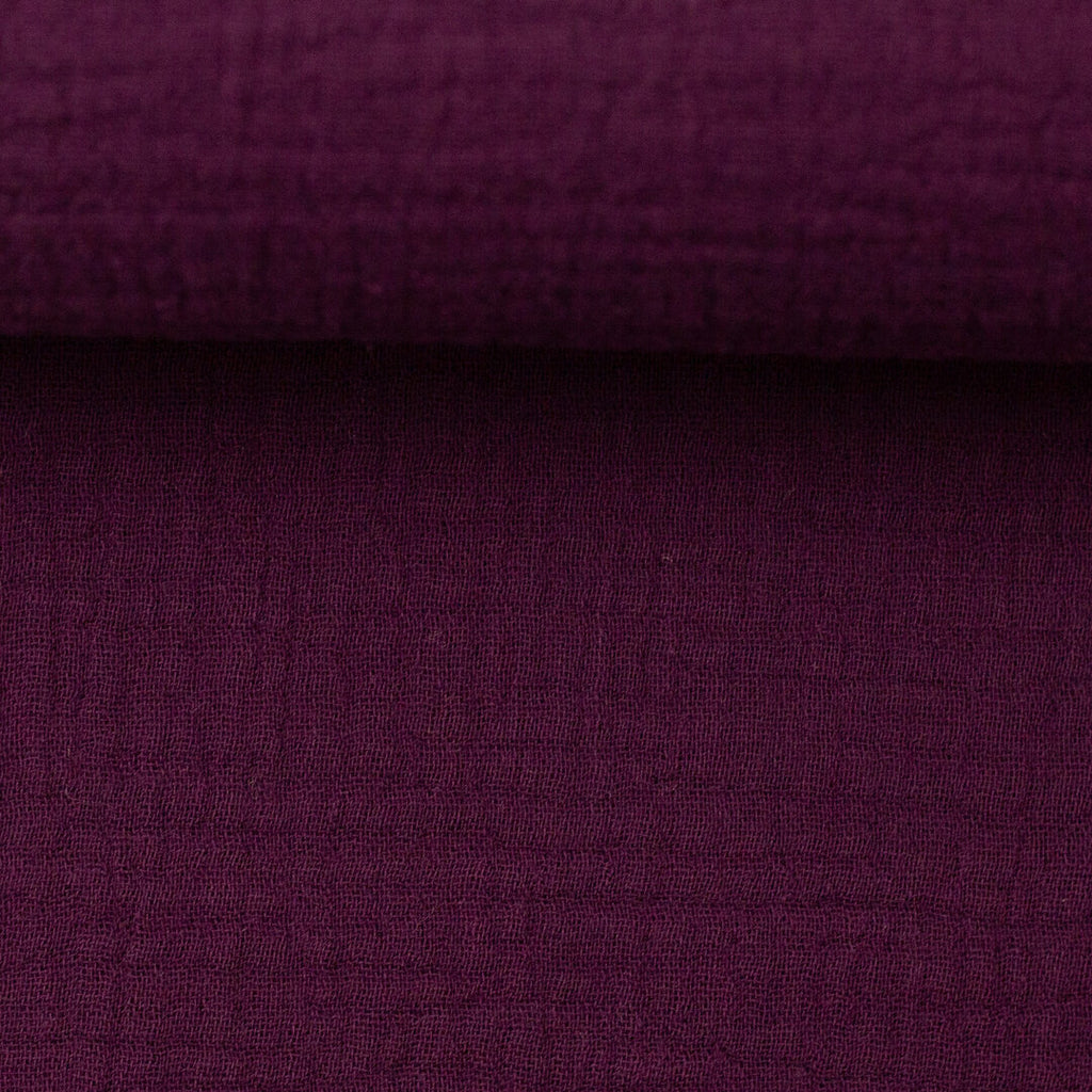 Musselin/Double Gauze "Jenke" von Swafing - aubergine