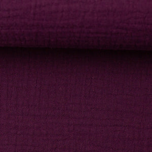 Musselin/Double Gauze "Jenke" von Swafing - aubergine
