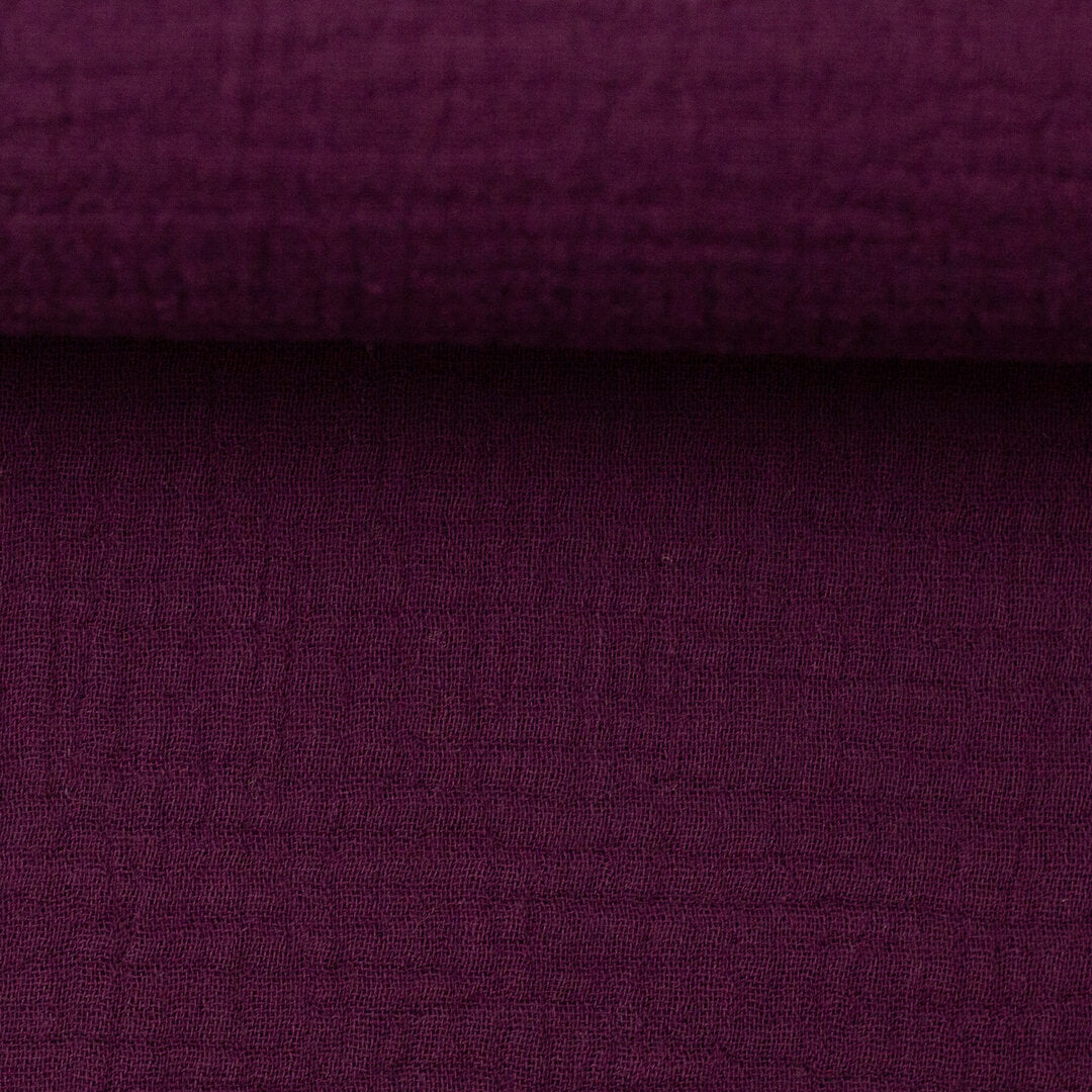 Musselin/Double Gauze "Jenke" von Swafing - aubergine