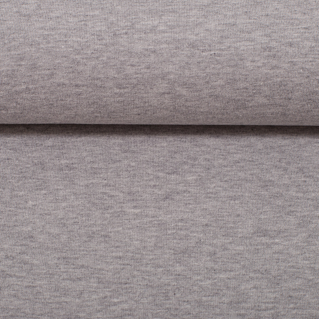 Jersey Melange Basic - hellgrau / Stoff "Vanessa" von Swafing