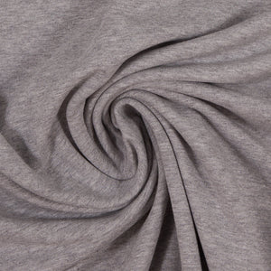 Jersey Melange Basic - hellgrau / Stoff "Vanessa" von Swafing