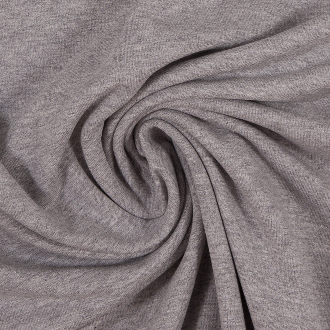 Jersey Melange Basic - hellgrau / Stoff "Vanessa" von Swafing