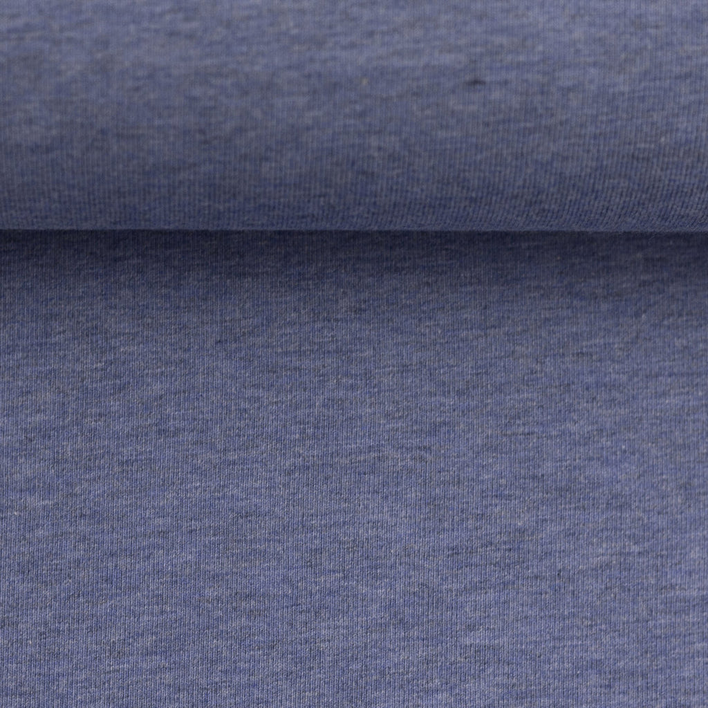 Jersey Melange Basic - mittelblau / Stoff "Vanessa" von Swafing