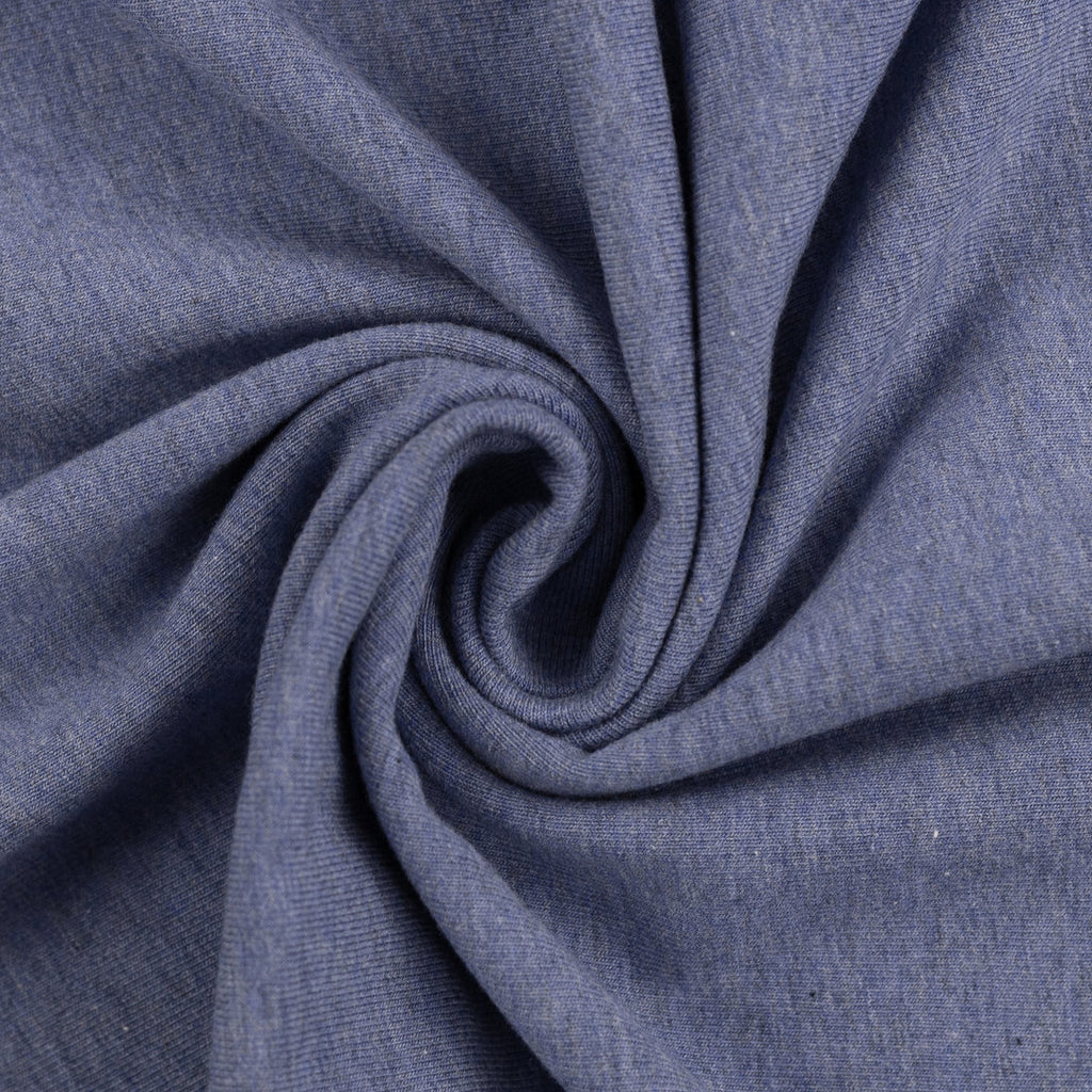 Jersey Melange Basic - mittelblau / Stoff "Vanessa" von Swafing