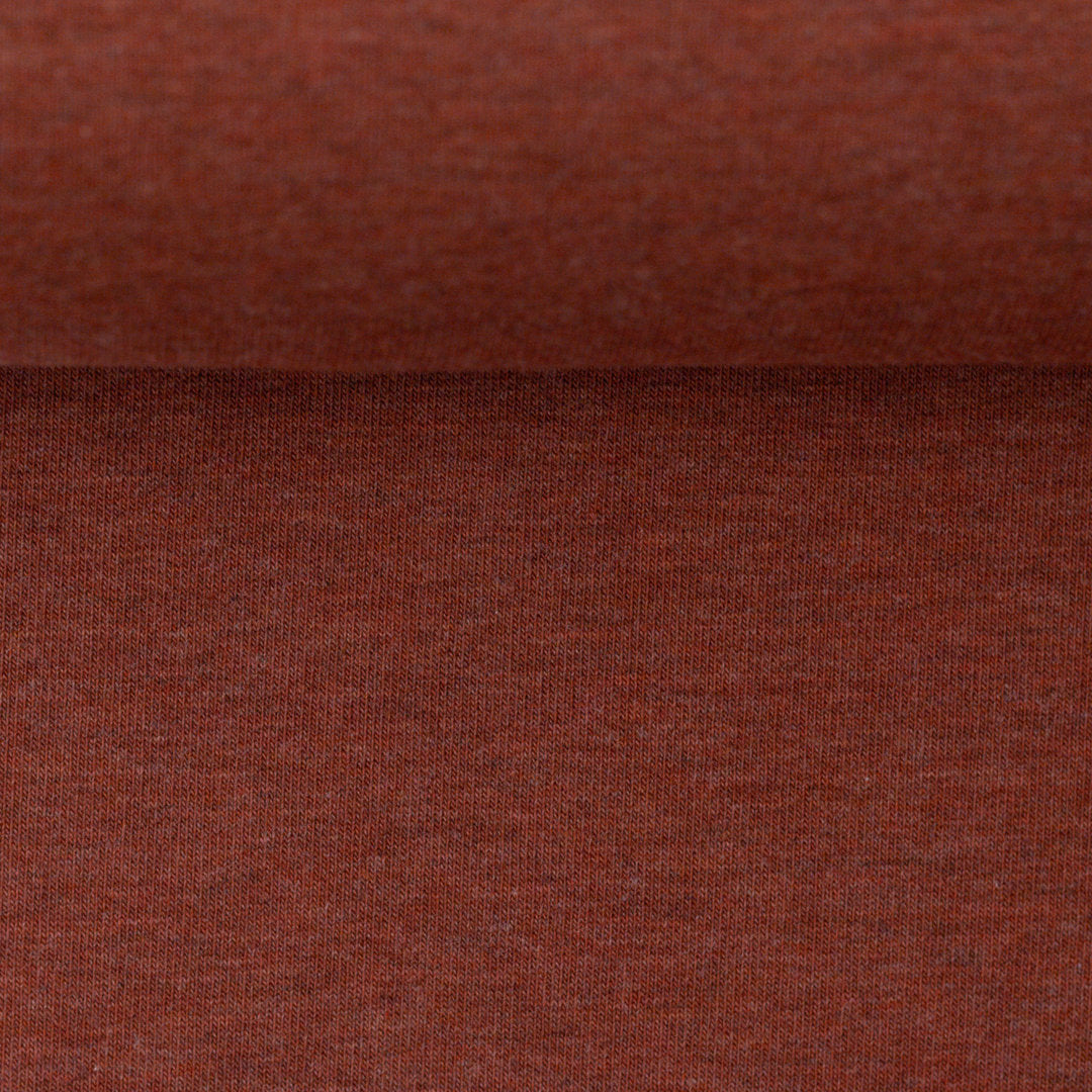 Jersey Melange Basic - cognac / Stoff "Vanessa" von Swafing