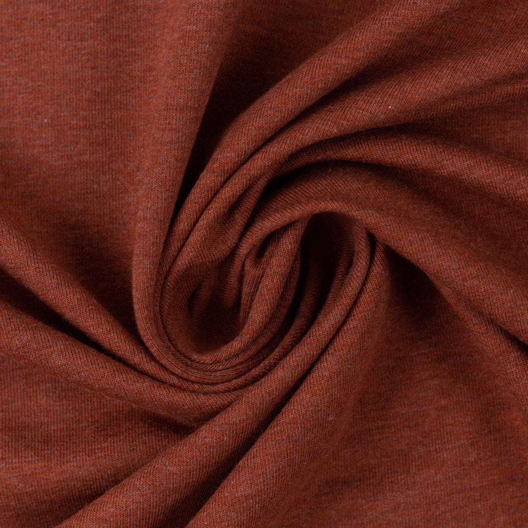 Jersey Melange Basic - cognac / Stoff "Vanessa" von Swafing