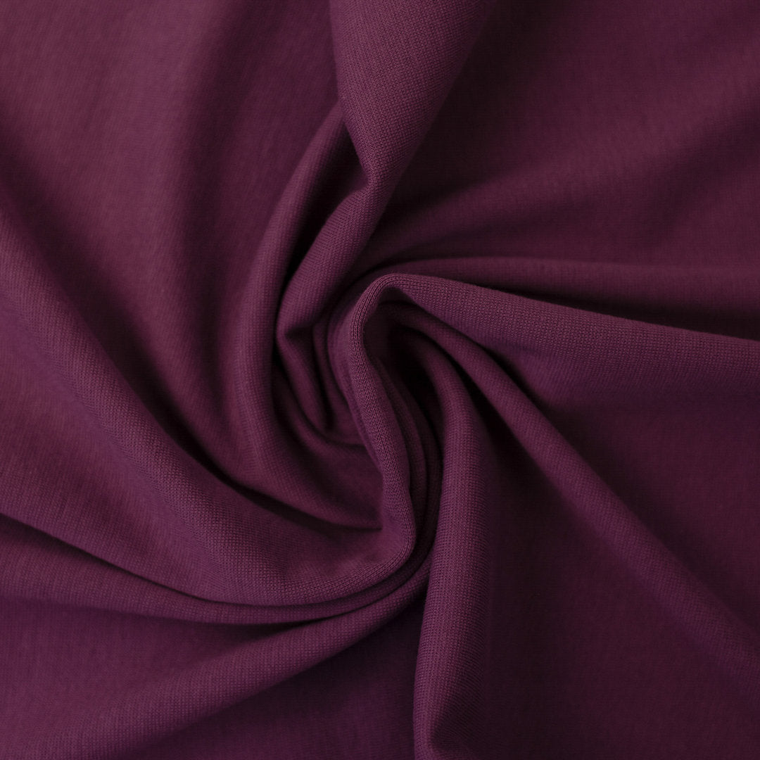 Sweat Uni Basic - aubergine / Stoff "Eike" von Swafing *Videovorstellung*