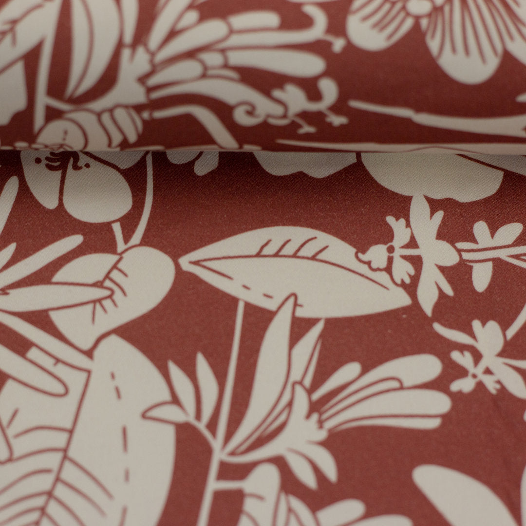 Baumwollstretch gemustert altrosa Swafing - "Bloom" Design by Käselotti *Videovorstellung*
