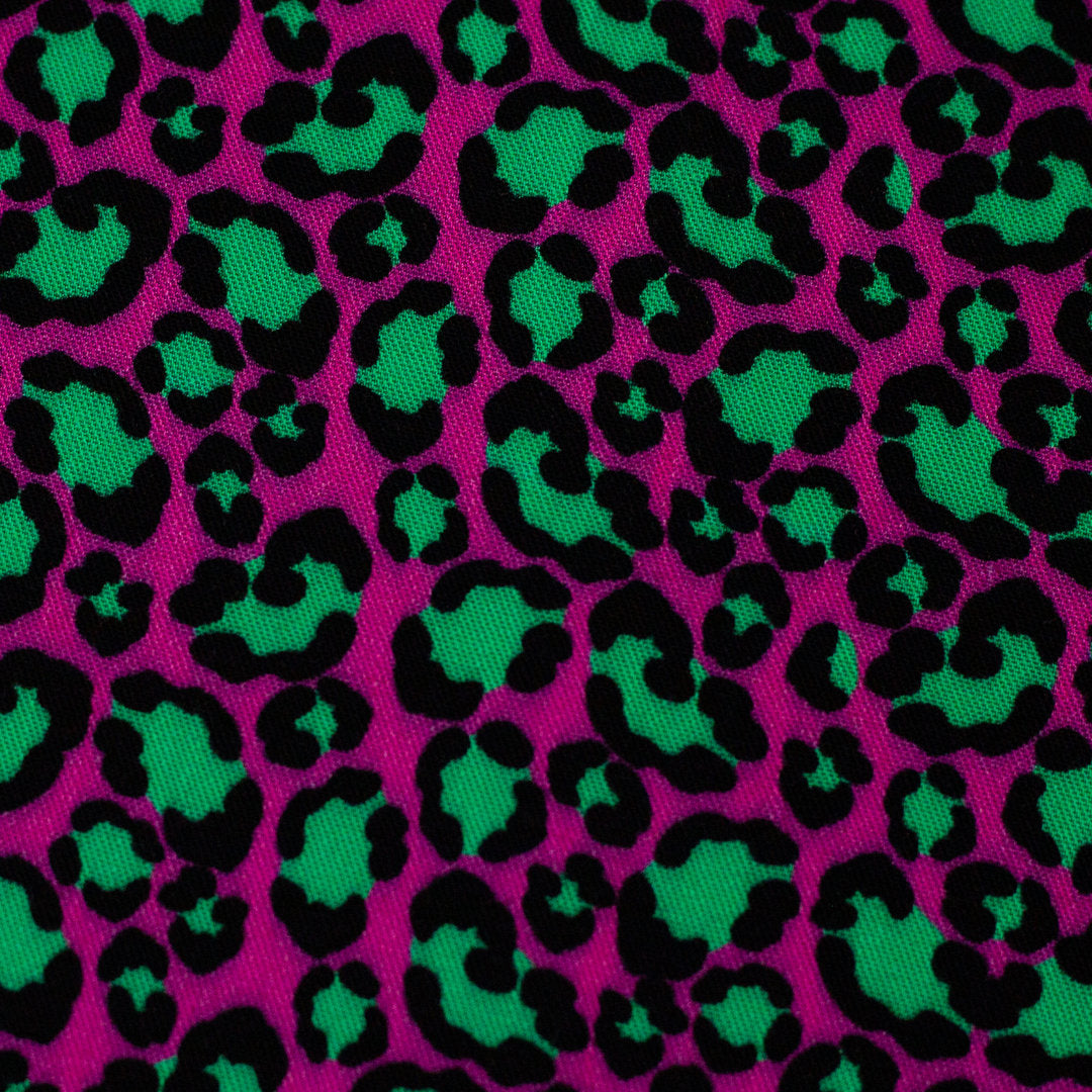 Viskose Webware "Ann" von Swafing - Leo pink/grün