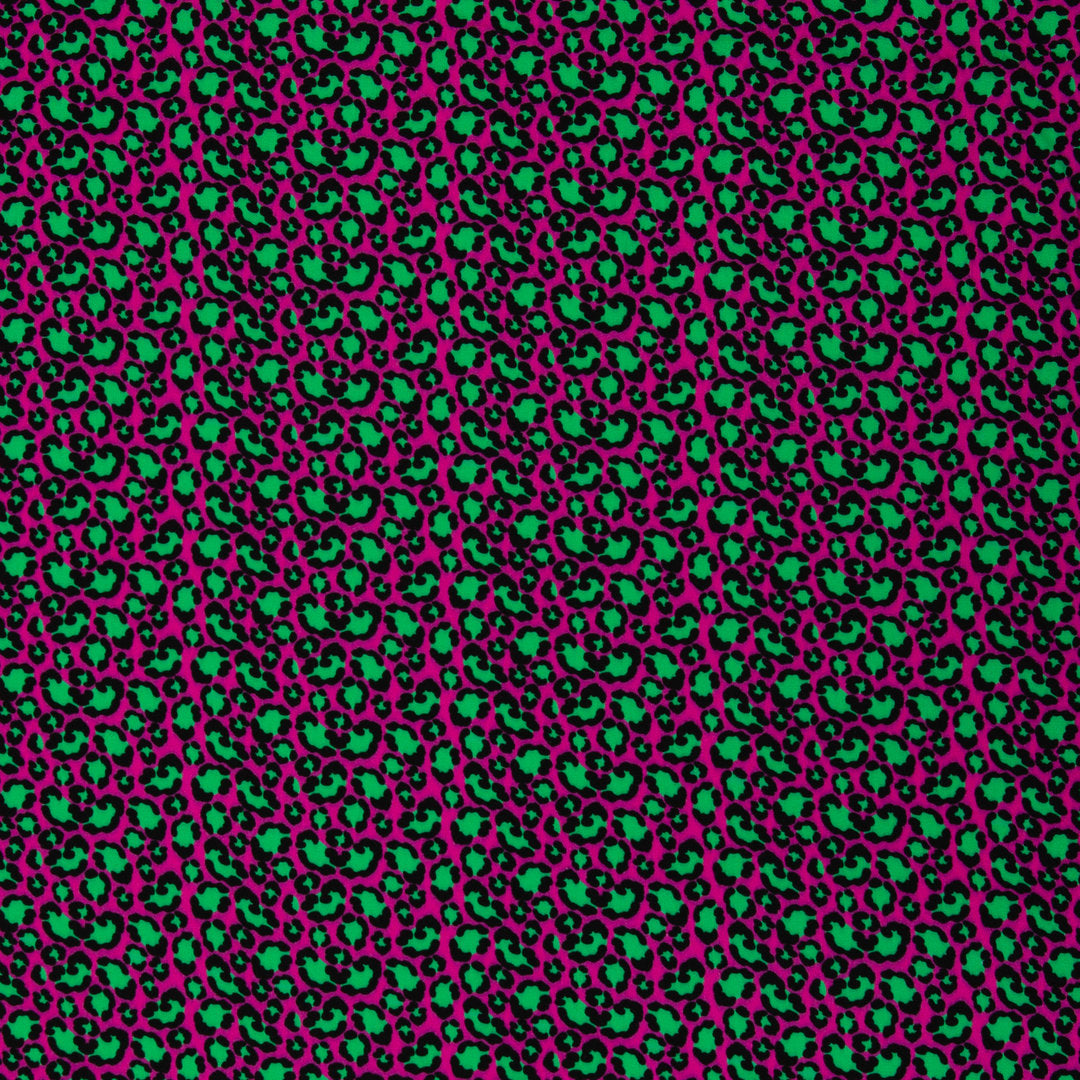 Viskose Webware "Ann" von Swafing - Leo pink/grün