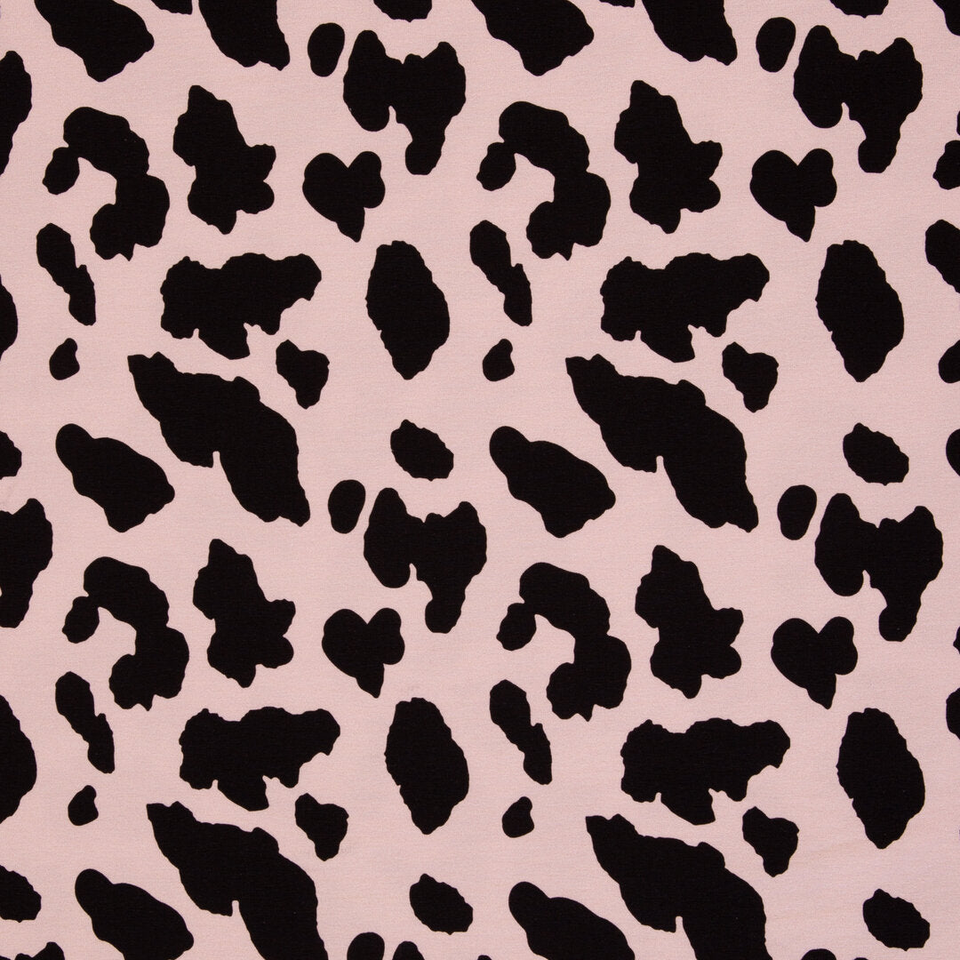 Modal French Terry "Aislingen" Swafing - animalprint nude/schwarz