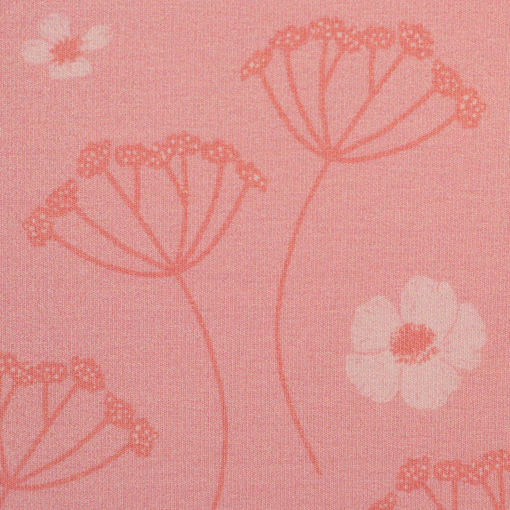 Modal French Terry Swafing - "Flower Dream" by Colu, Doldenblüten rosa