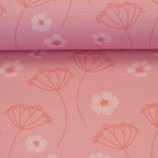 Modal French Terry Swafing - "Flower Dream" by Colu, Doldenblüten rosa