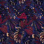 Viskose "Julia" Swafing - blau Blättermuster