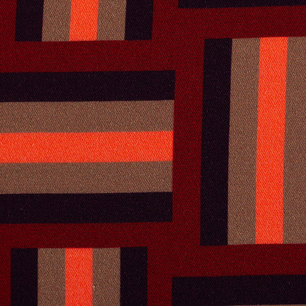 Viskose Webware Geoluxe Braid Stripe by Kibadoo - rot/koralle