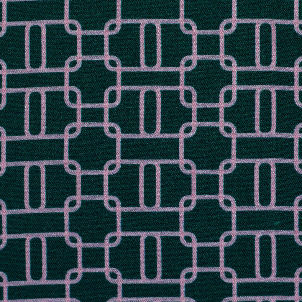 Viskose Webware Geoluxe Chain Twist by Kibadoo - grün/rosa