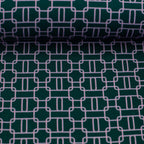 Viskose Webware Geoluxe Chain Twist by Kibadoo - grün/rosa