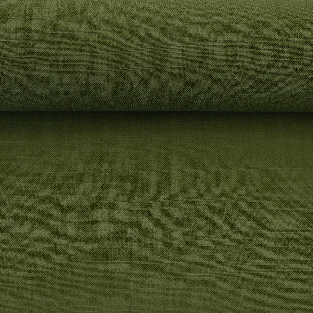Leinen Viskose Slub uni "Lissabon" von Swafing - khaki