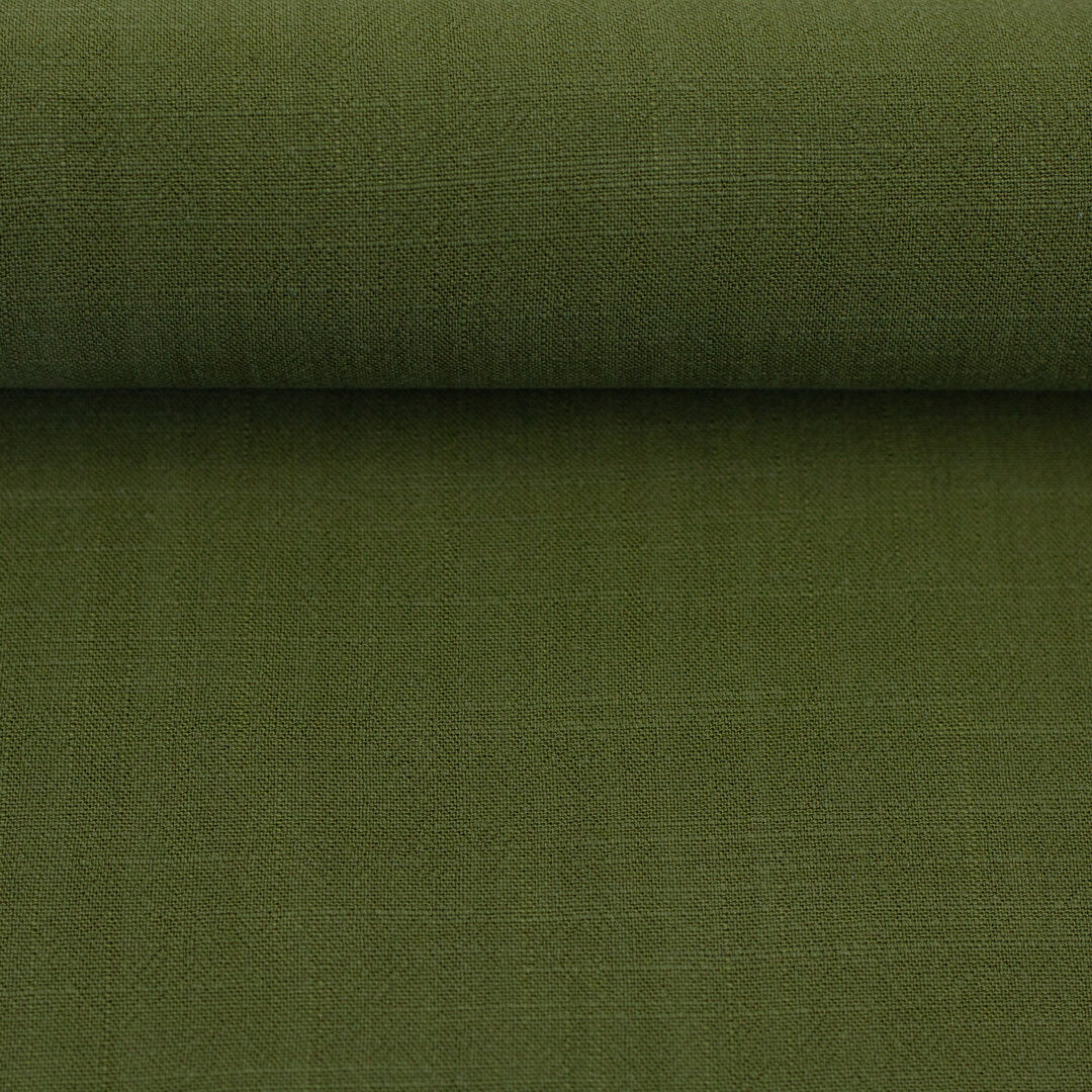 Leinen Viskose Slub uni "Lissabon" von Swafing - khaki