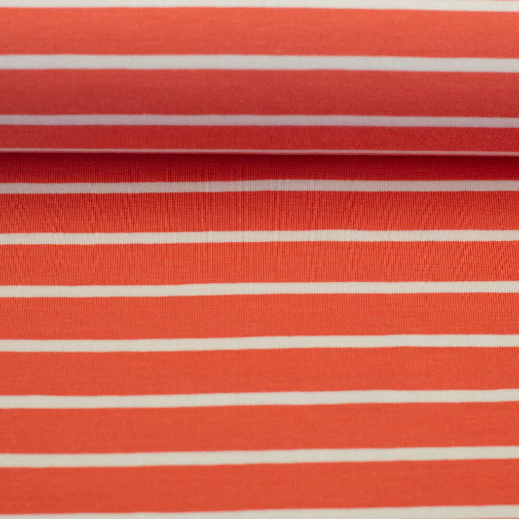 Jersey "Isa" von Swafing - Streifen orange/weiß