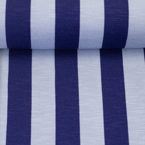 Viskosejersey "Happy Stripes" by Cherry Picking, Swafing - hellblau/dunkelblau