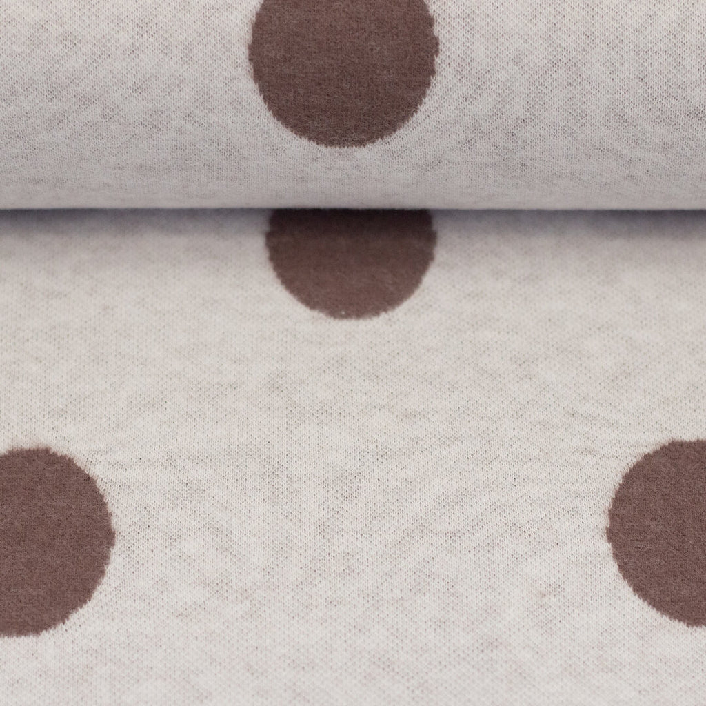 Jacquard Jersey "Emily" Swafing - Tupfen peppercorn/naturweiß