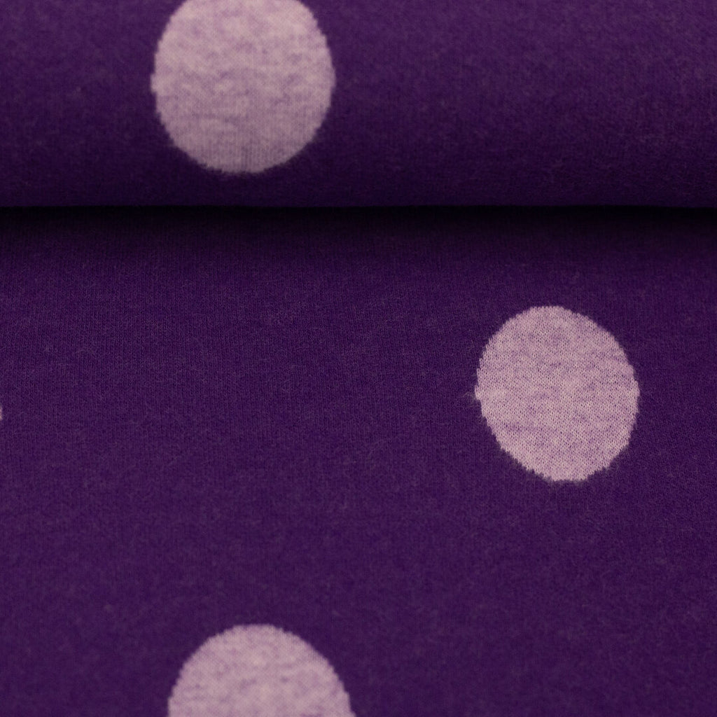 Jacquard Jersey "Emily" Swafing - Tupfen lavender frost/petunia