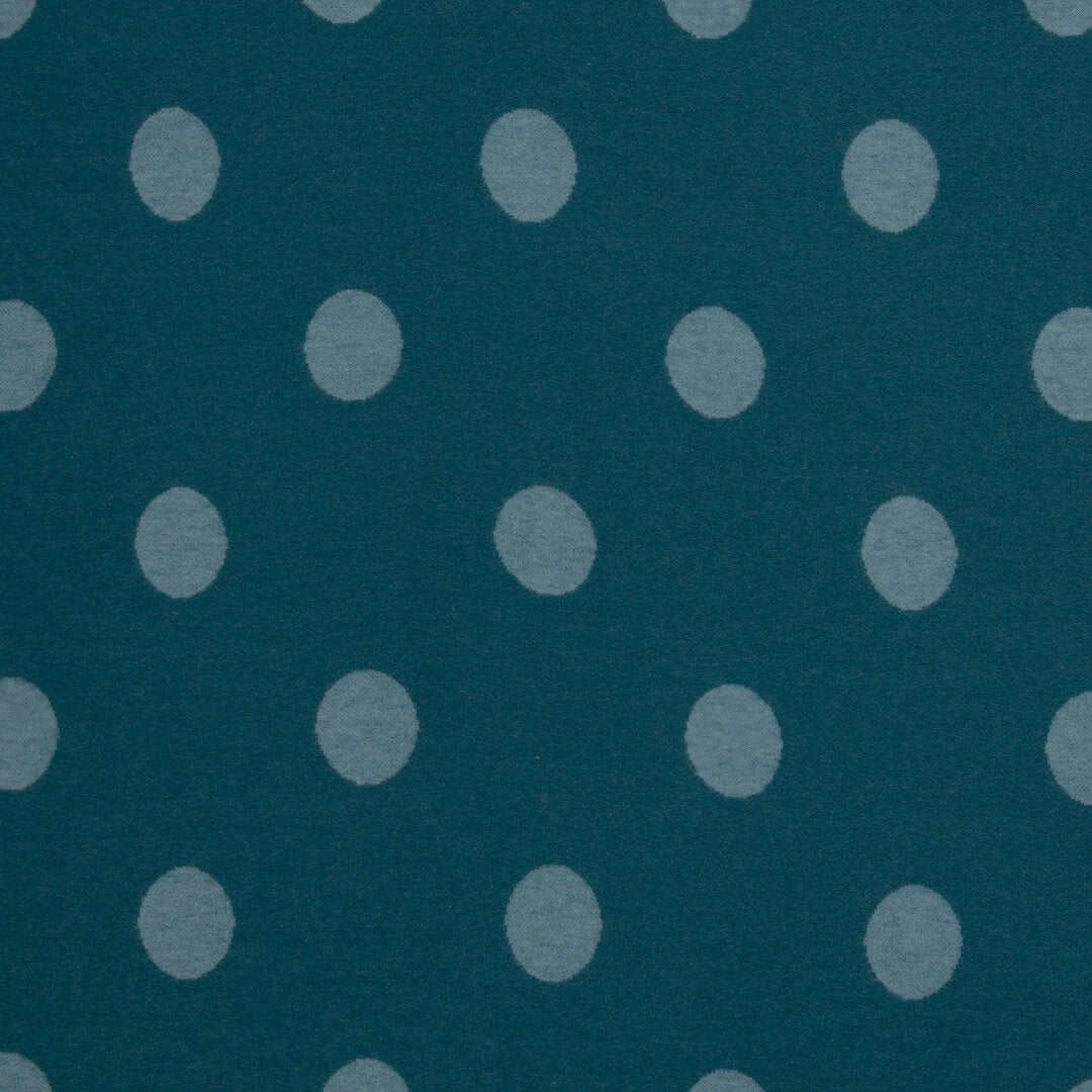 Jacquard Jersey "Emily" Swafing - Tupfen provincial blue/gulf coast