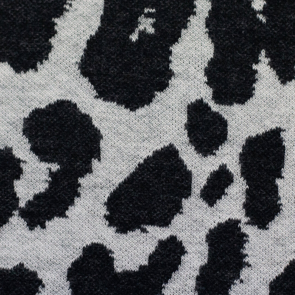 Jacquard Jersey "Emily" Swafing - Leo schwarz/naturweiß