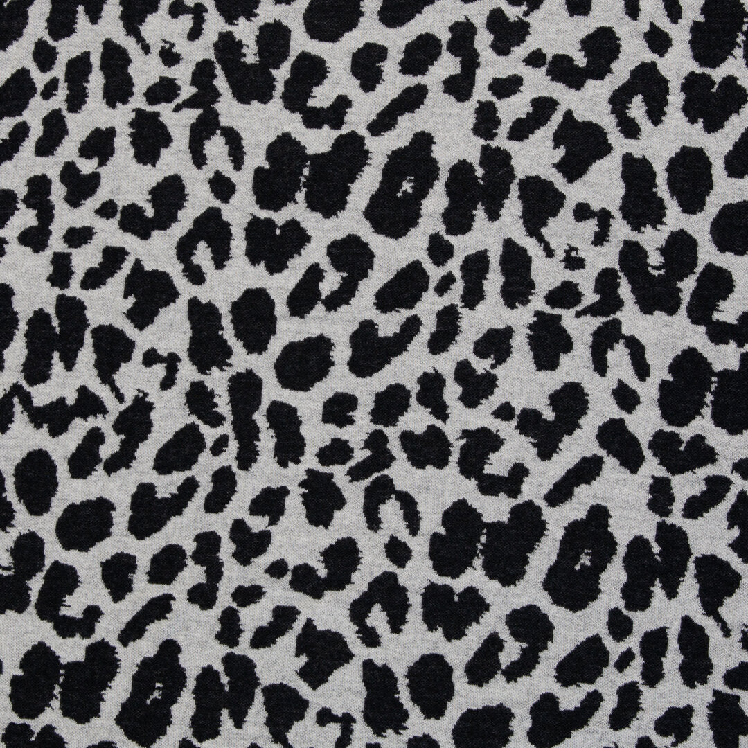 Jacquard Jersey "Emily" Swafing - Leo schwarz/naturweiß