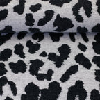 Jacquard Jersey "Emily" Swafing - Leo schwarz/naturweiß