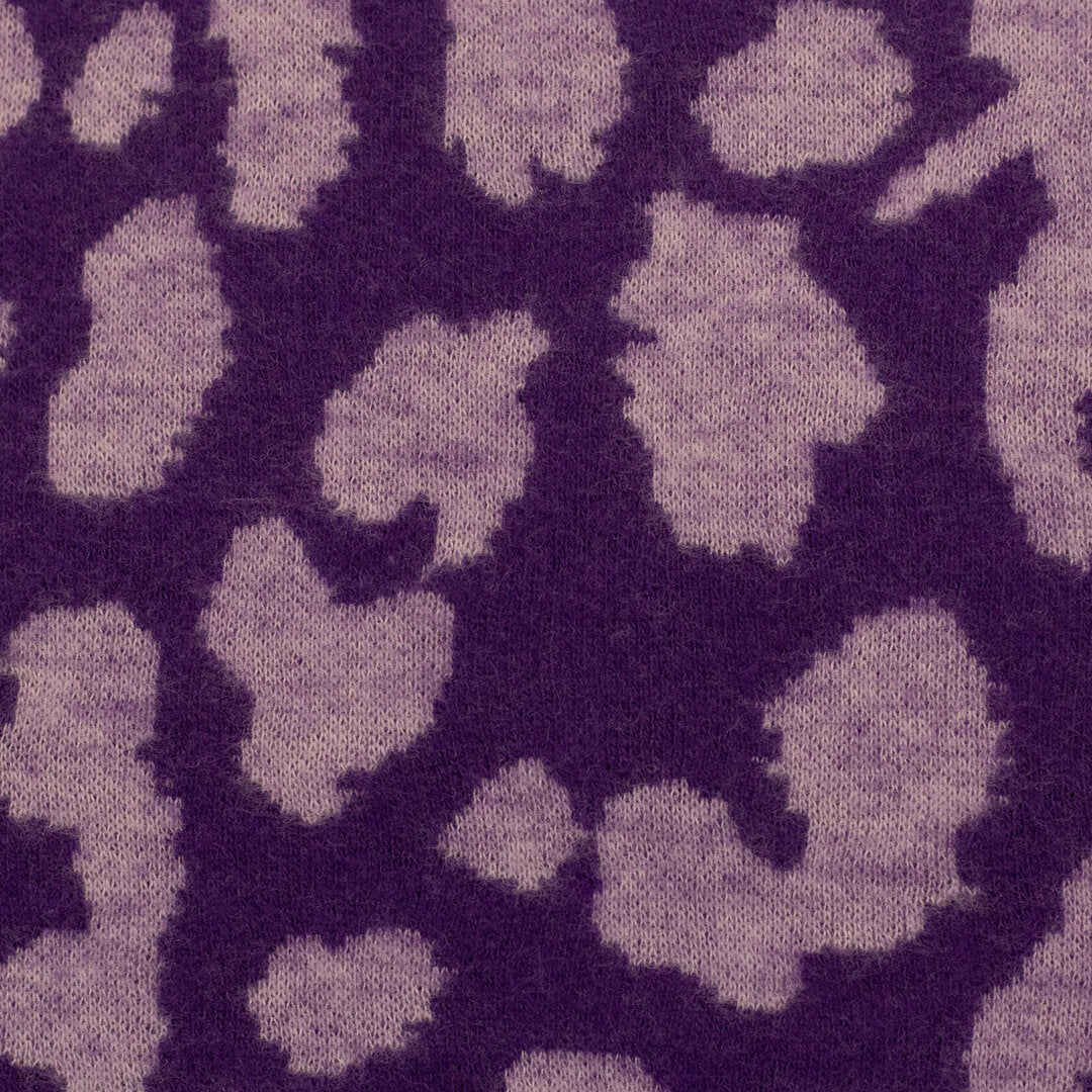 Jacquard Jersey "Emily" Swafing - Leo lavender frost/petunia
