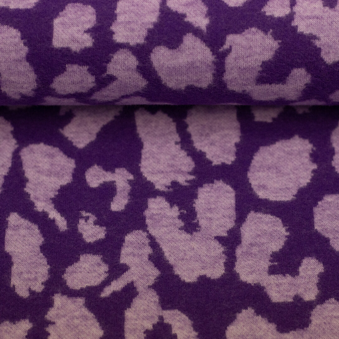 Jacquard Jersey "Emily" Swafing - Leo lavender frost/petunia