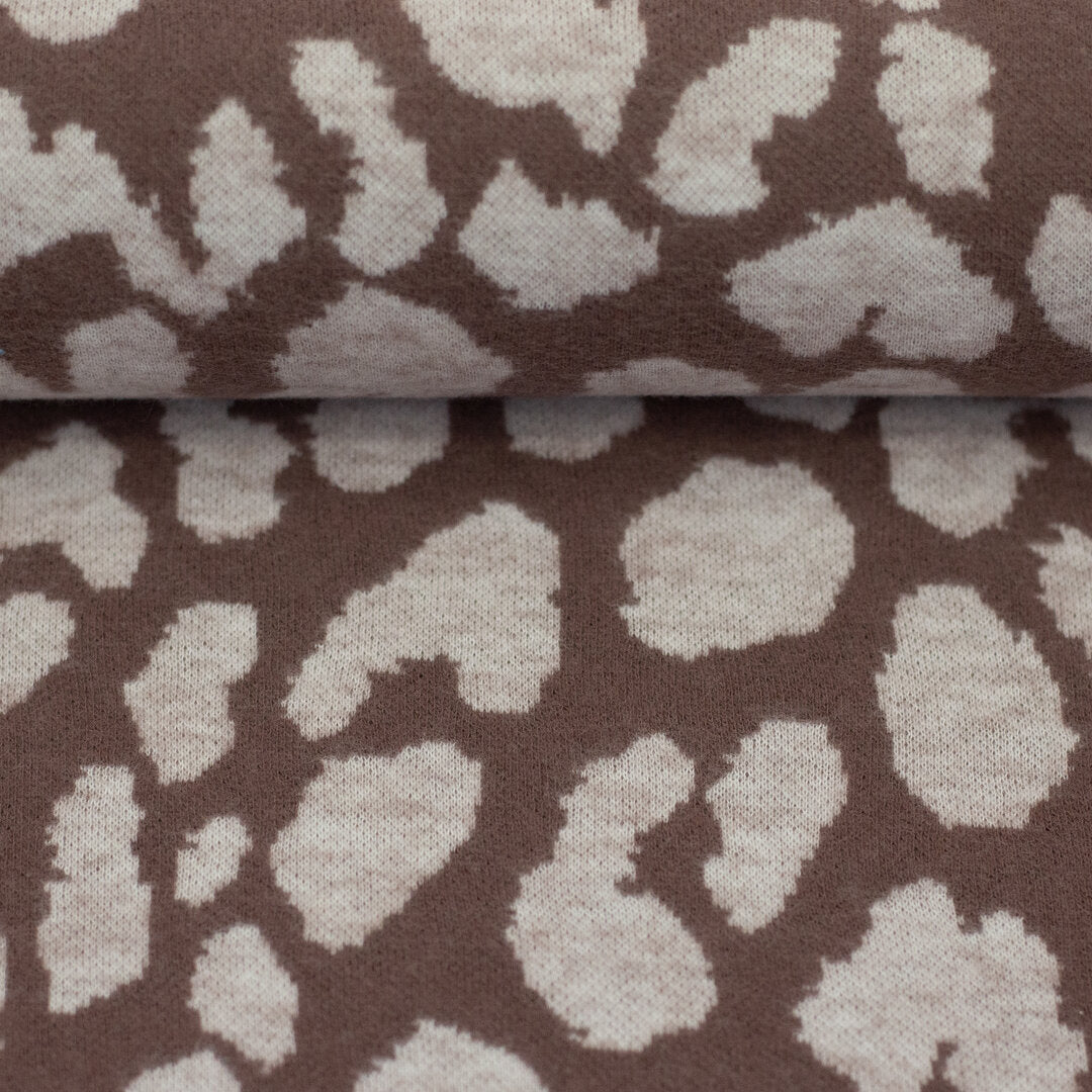 Jacquard Jersey "Emily" Swafing - Leo peppercorn/naturweiß
