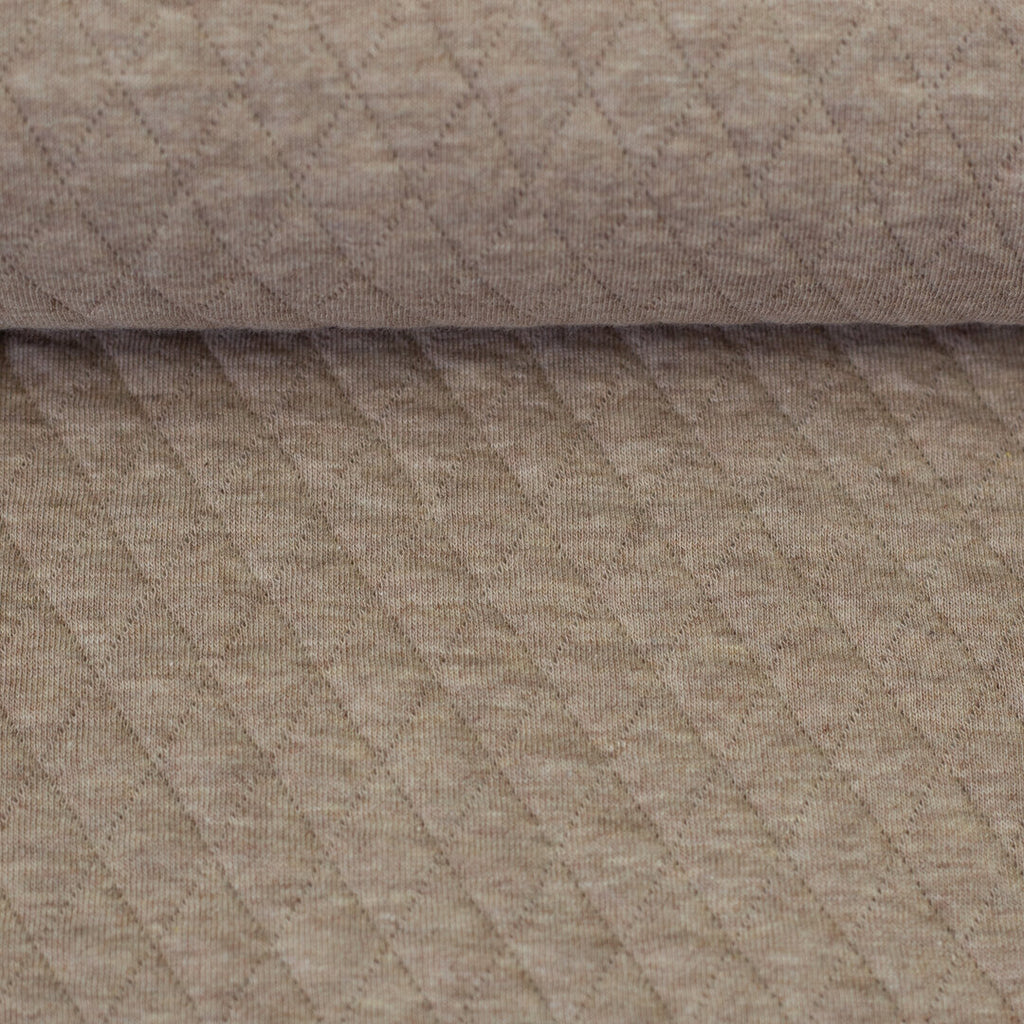Rauten-Stepp Sweat "Anni" Swafing - sand meliert
