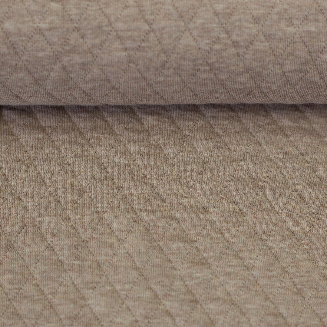 Rauten-Stepp Sweat "Anni" Swafing - sand meliert