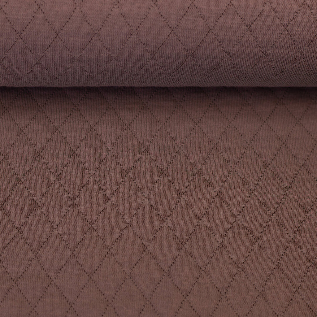 Rauten-Stepp Sweat "Anni" Swafing - mauve uni